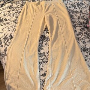 Aerie Soft Beige Ribbed Lounge Pants